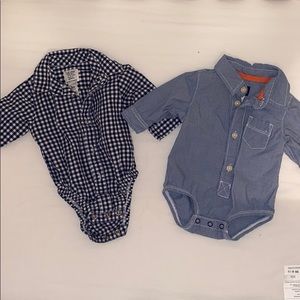 Baby boy onesie dress shirts